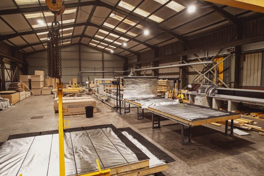 Aerial view of NI Timberframes factory